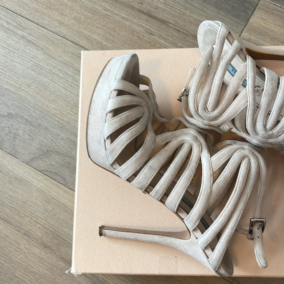 Prada cipria nude suede sandal - Picture 3 of 5